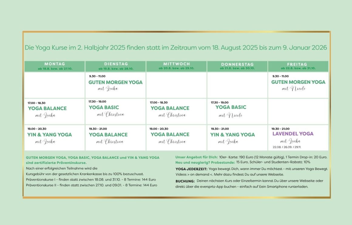 Stundenplan 2/2025 ab 18.08.