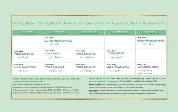 Stundenplan 2/2025 ab 18.08.