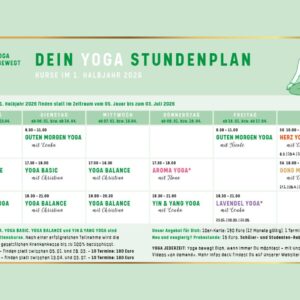 Dein Yoga Stundenplan Kurse im 1. Halbjahr 2026